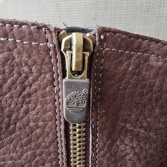 Timberland Brown Suede Waterproof Suede Tall Heeled Boots Size 9 - Picture 13 of 16